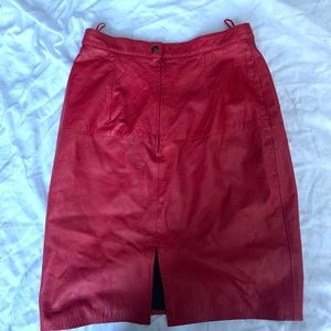 Red vintage pencil skirt